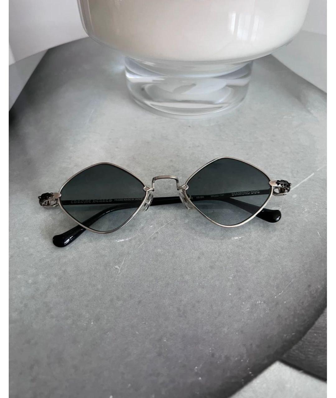 CHROME HEARTS Серебряные металлические солнцезащитные очки, фото 2