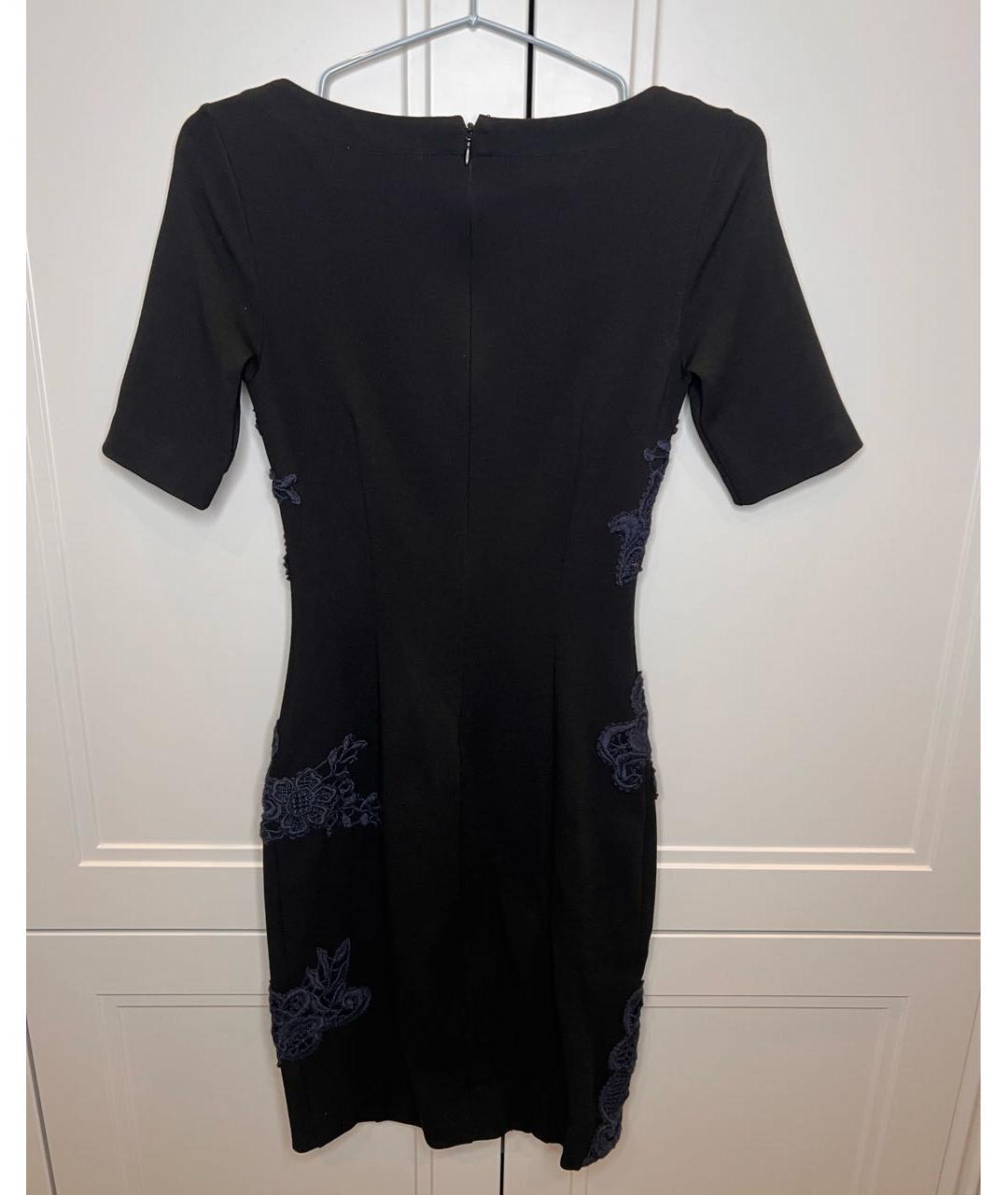 BLUMARINE Темно-синее хлопко-эластановое коктейльное платье, фото 2