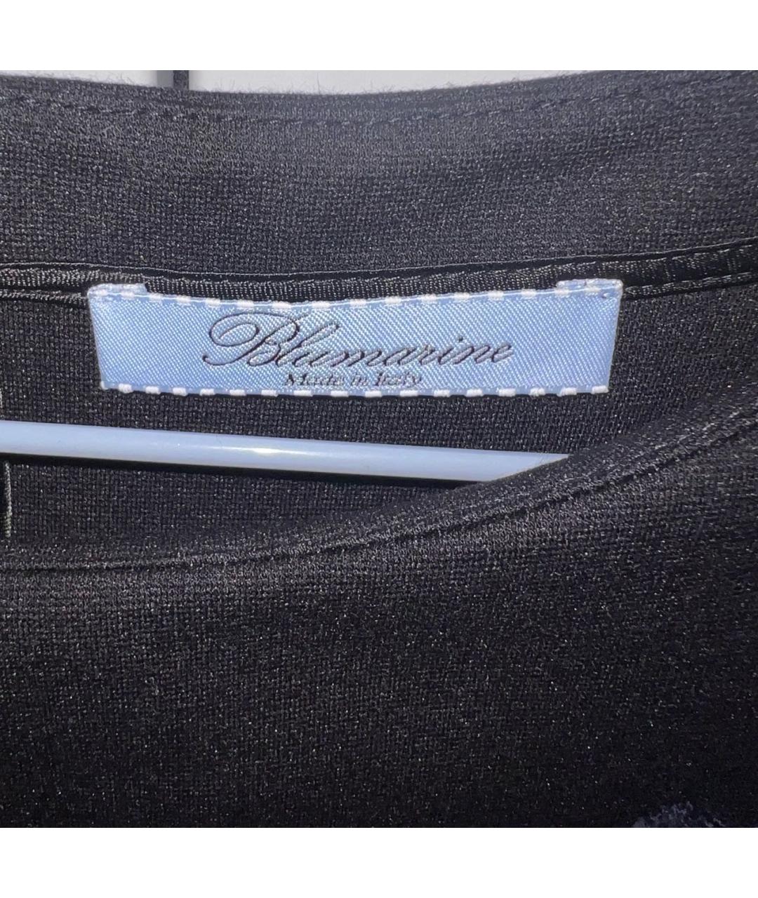 BLUMARINE Темно-синее хлопко-эластановое коктейльное платье, фото 4