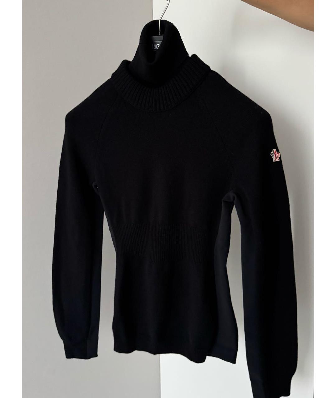 MONCLER Черная шерстяная водолазка, фото 4