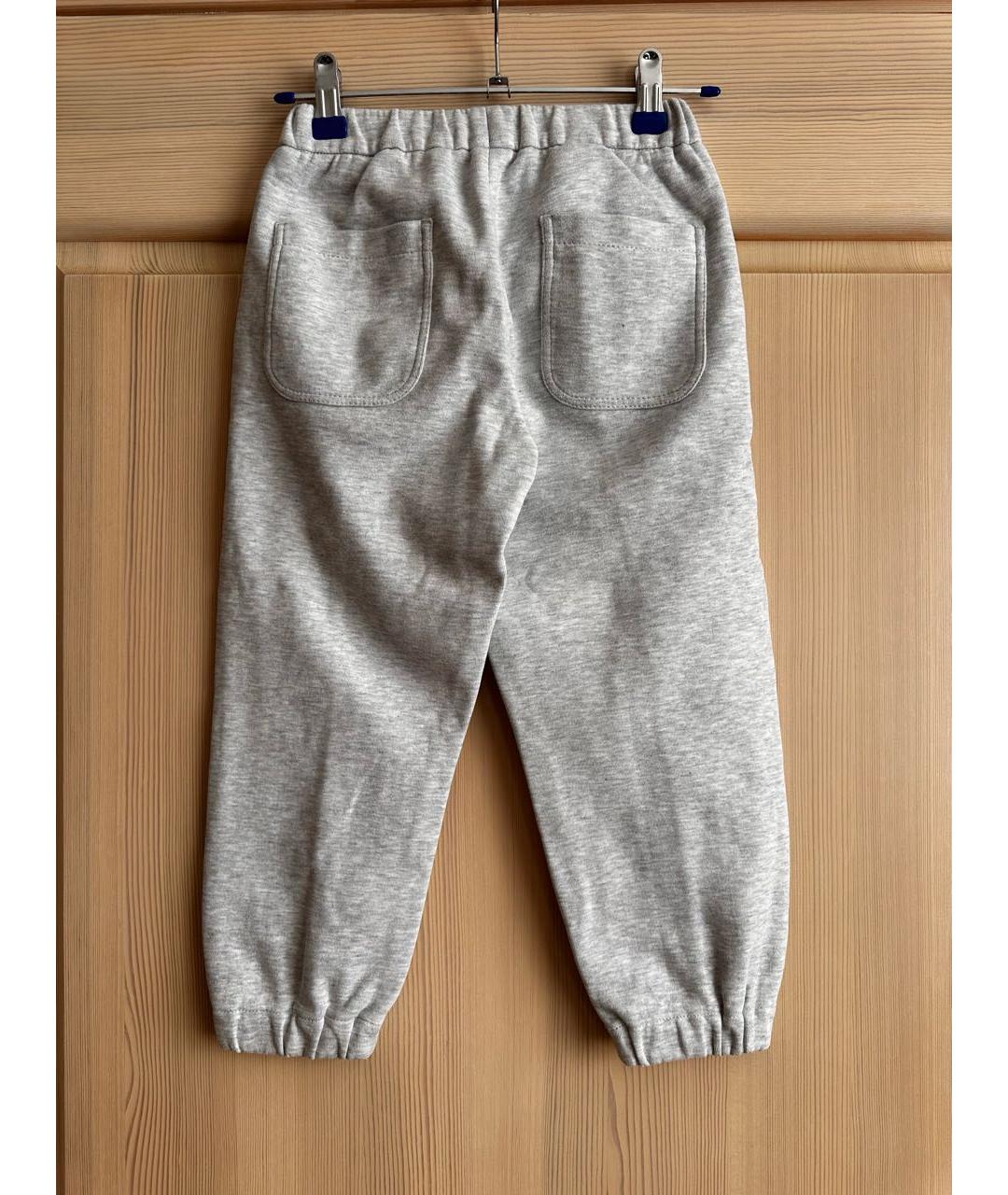 BRUNELLO CUCINELLI Серые хлопковые брюки и шорты, фото 2