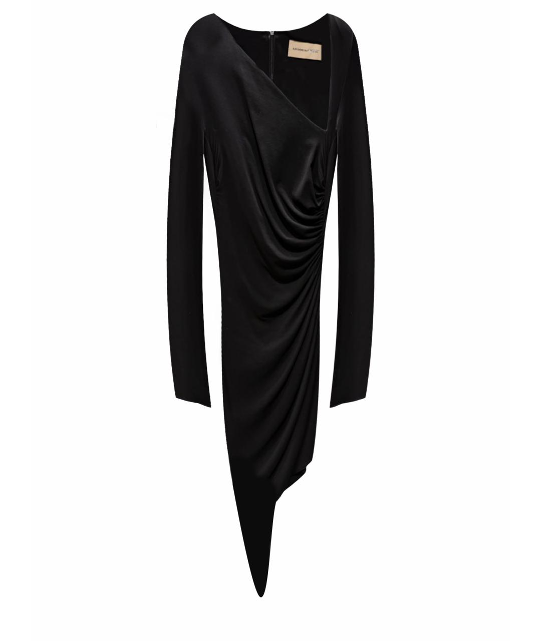 ALEXANDRE VAUTHIER Черное вискозное коктейльное платье, фото 6