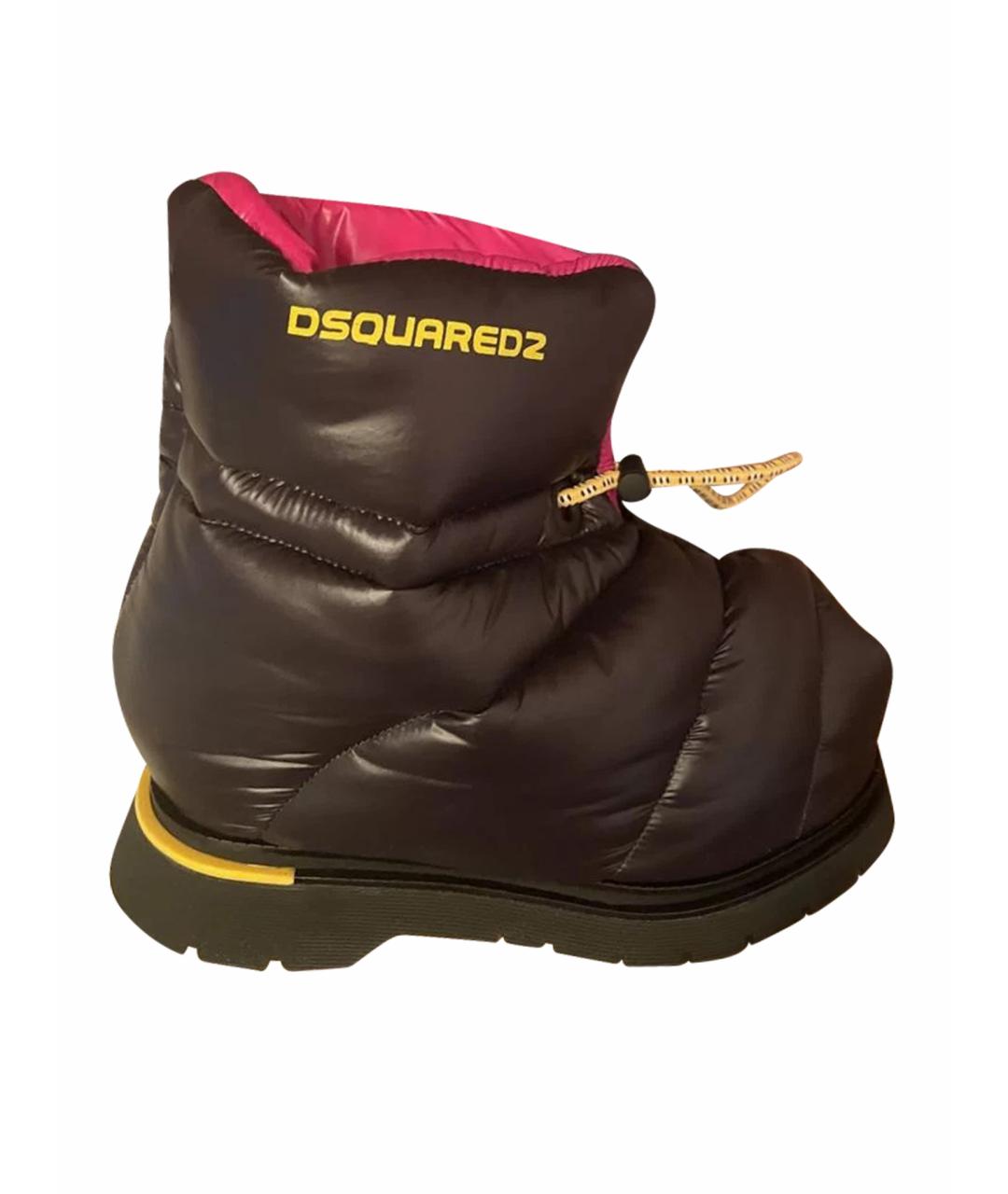 DSQUARED2 Черные синтетические высокие ботинки, фото 1