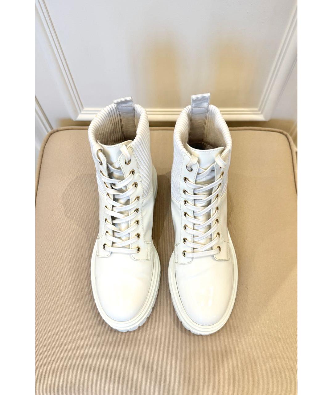 GIANVITO ROSSI Белые кожаные ботинки, фото 2
