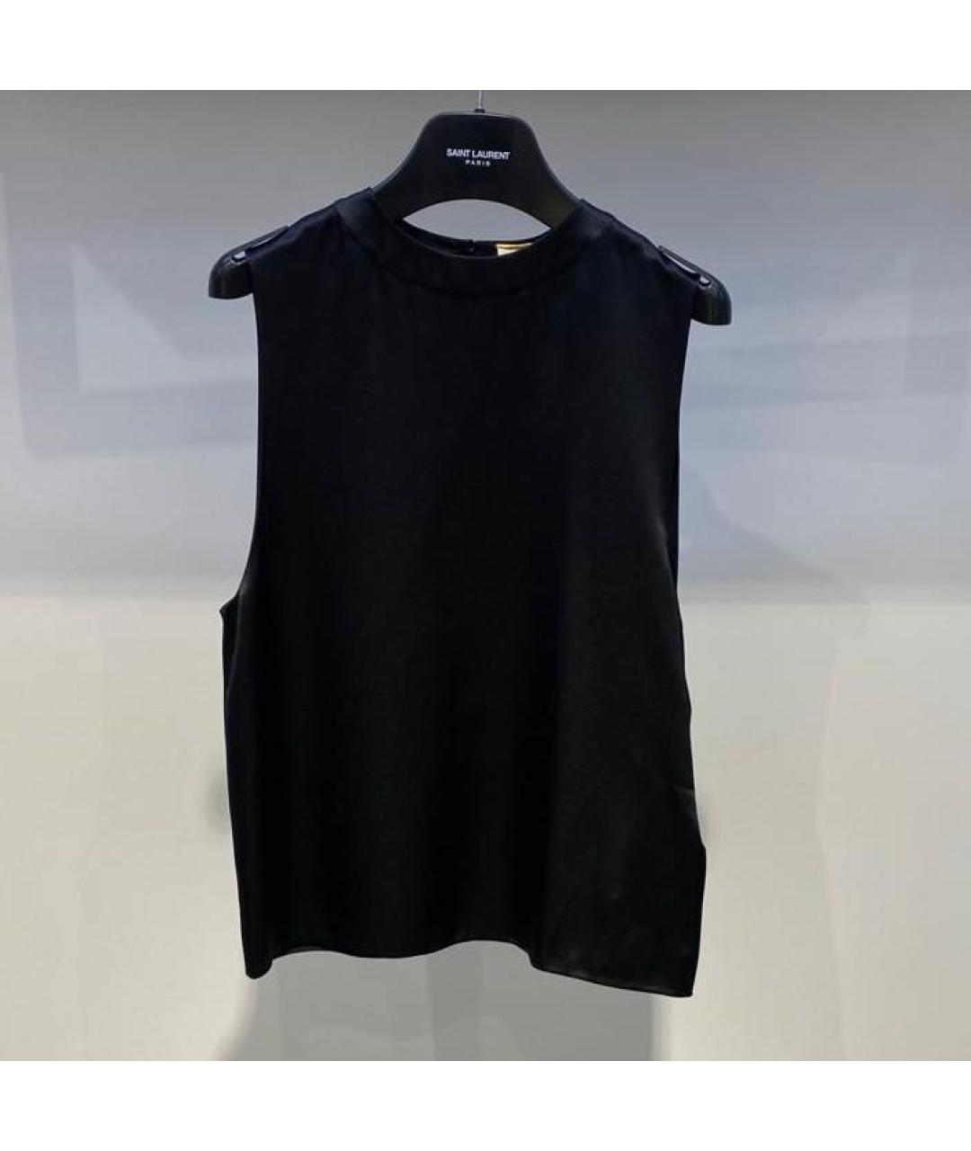 SAINT LAURENT Черная майка, фото 2