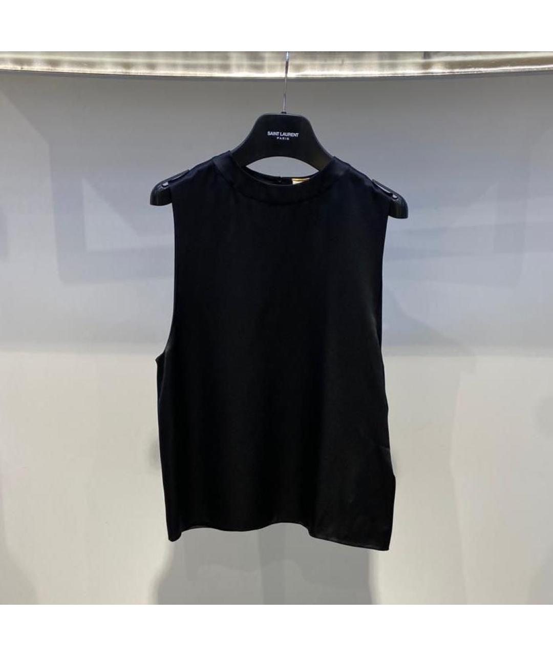 SAINT LAURENT Черная майка, фото 3