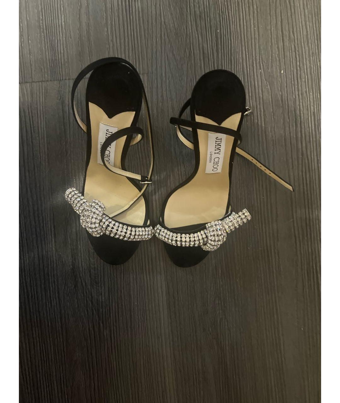 JIMMY CHOO Черные кожаные босоножки, фото 2