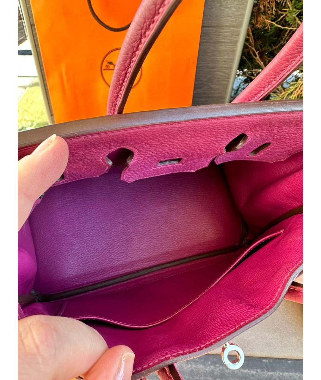 HERMES PRE-OWNED Розовая кожаная сумка тоут, фото 4