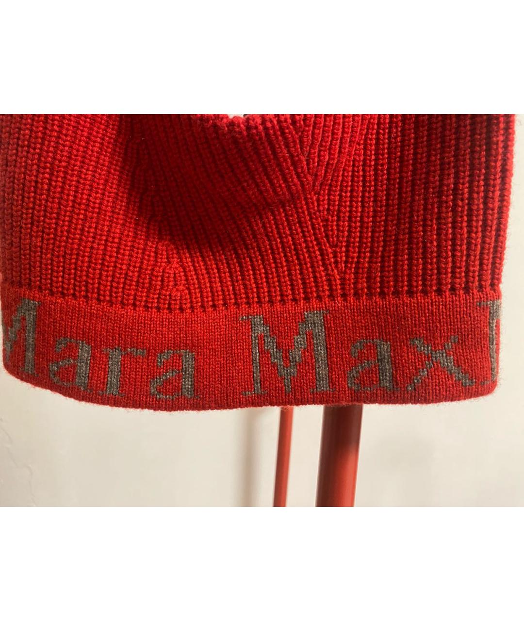 MAX MARA Красная кашемировая шапка, фото 3