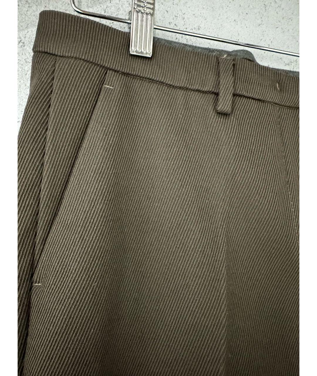 FABIANA FILIPPI Коричневые шерстяные прямые брюки, фото 3