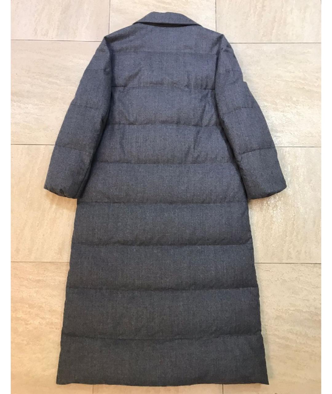 BRUNELLO CUCINELLI Серый шерстяной пуховик, фото 2