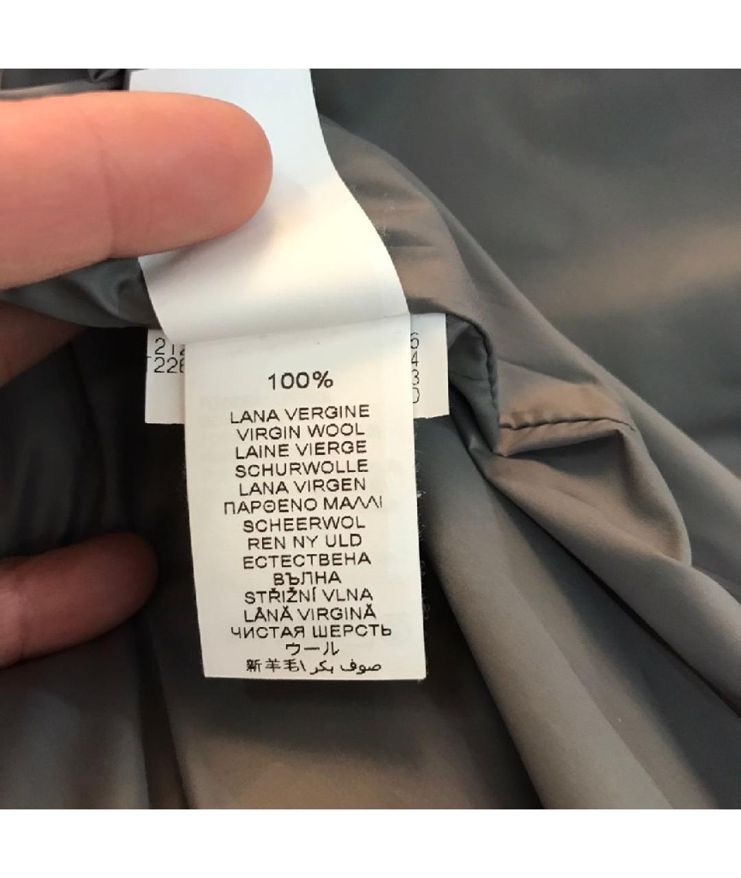 BRUNELLO CUCINELLI Серый шерстяной пуховик, фото 8