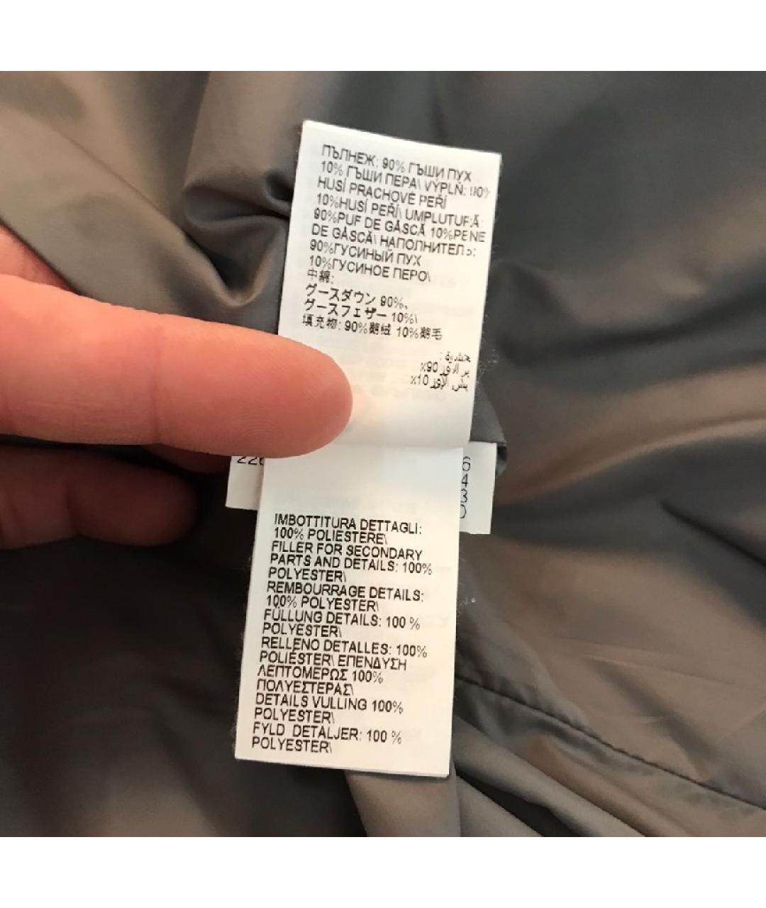 BRUNELLO CUCINELLI Серый шерстяной пуховик, фото 9