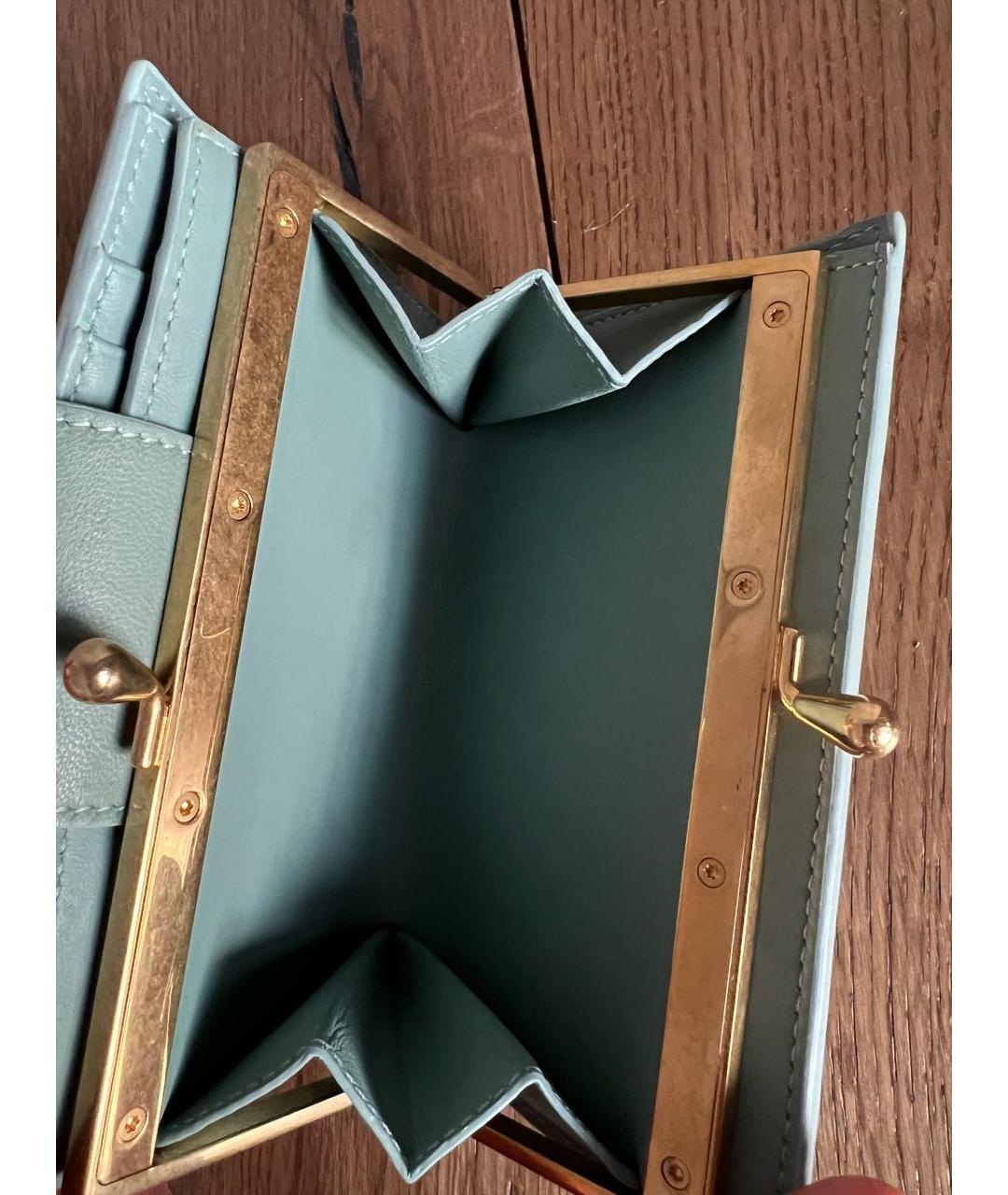 CELINE PRE-OWNED Голубой кожаный кошелек, фото 4
