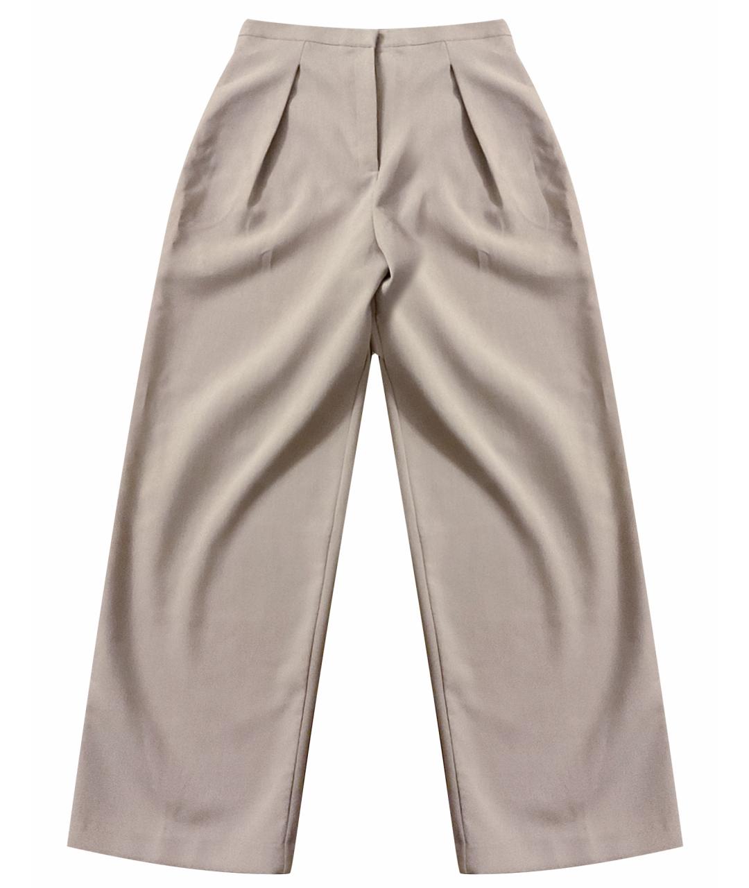 THE FRANKIE SHOP Серые полиэстеровые брюки широкие, фото 1
