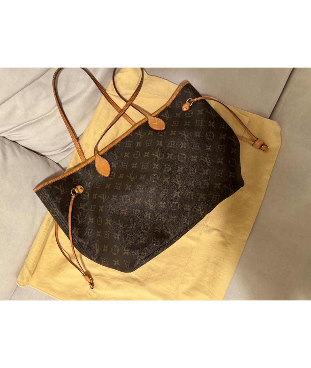 LOUIS VUITTON Коричневая сумка тоут, фото 2