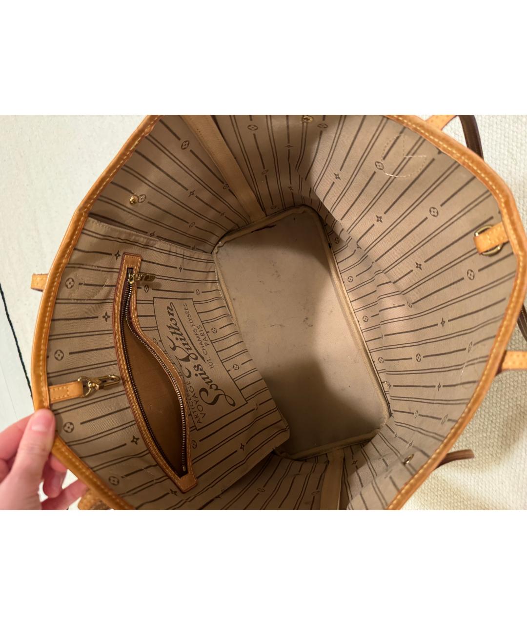 LOUIS VUITTON Коричневая сумка тоут, фото 4