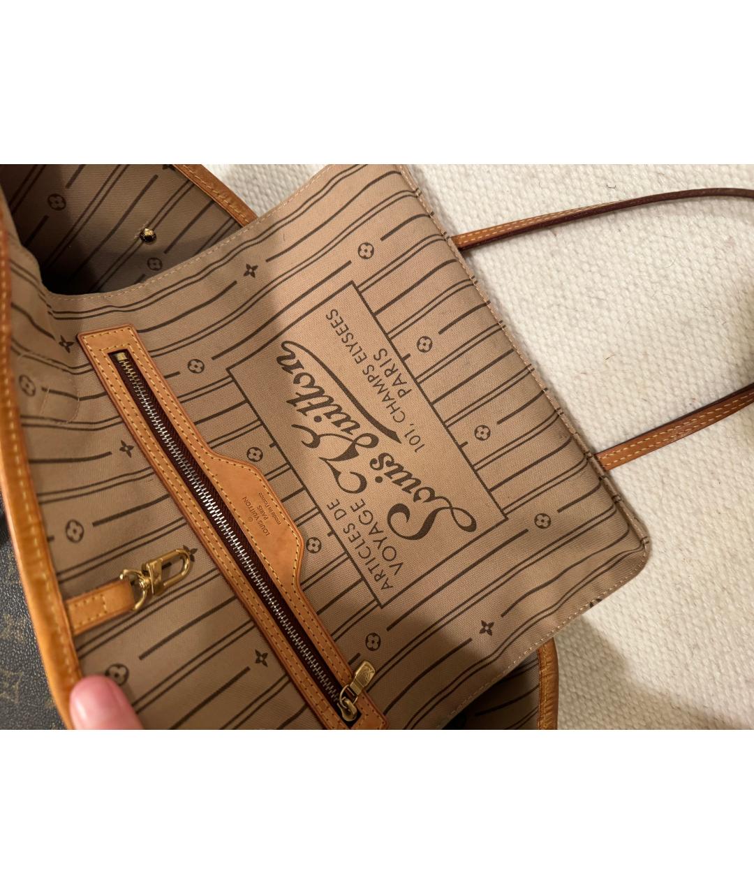 LOUIS VUITTON Коричневая сумка тоут, фото 6