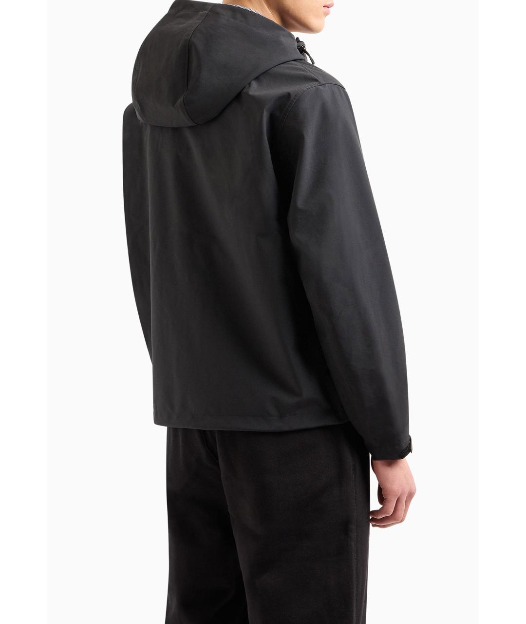 EMPORIO ARMANI Черная полиэстеровая куртка, фото 3
