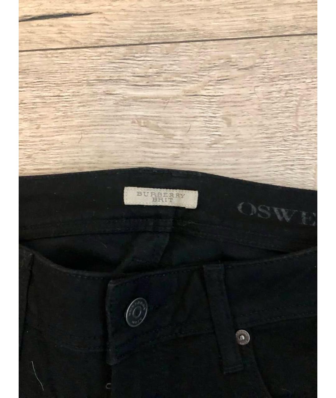 BURBERRY BRIT Черные хлопковые джинсы слим, фото 3