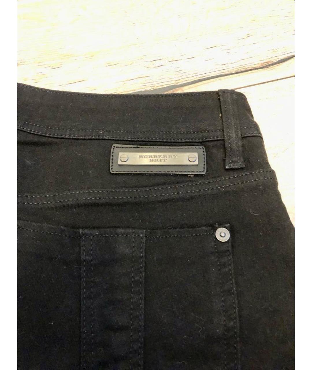 BURBERRY BRIT Черные хлопковые джинсы слим, фото 4