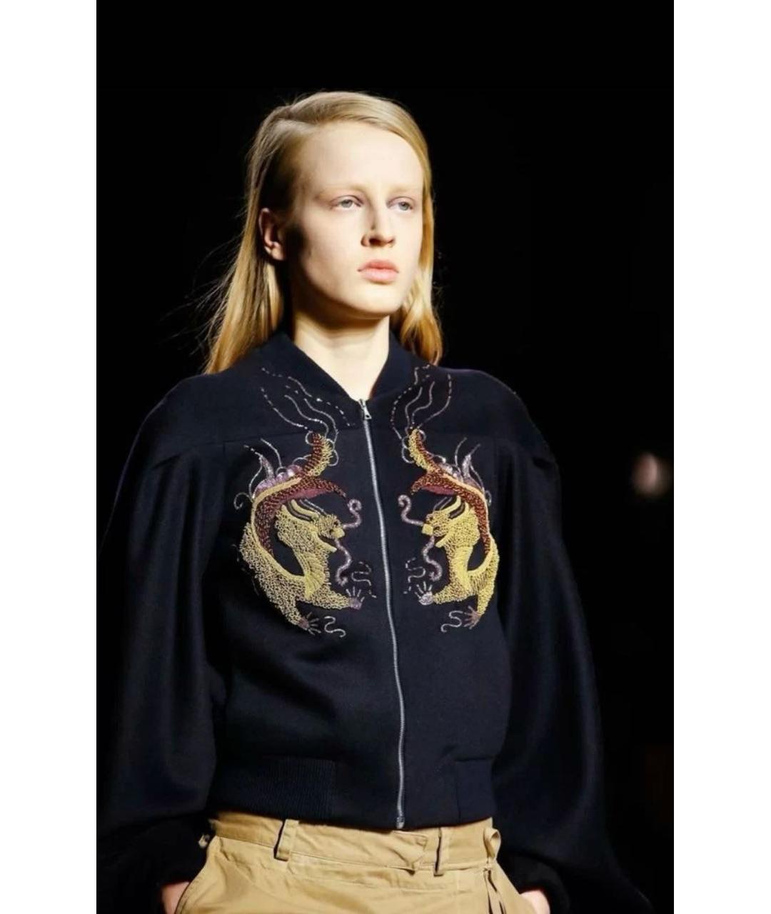 DRIES VAN NOTEN Темно-синяя шерстяная куртка, фото 7