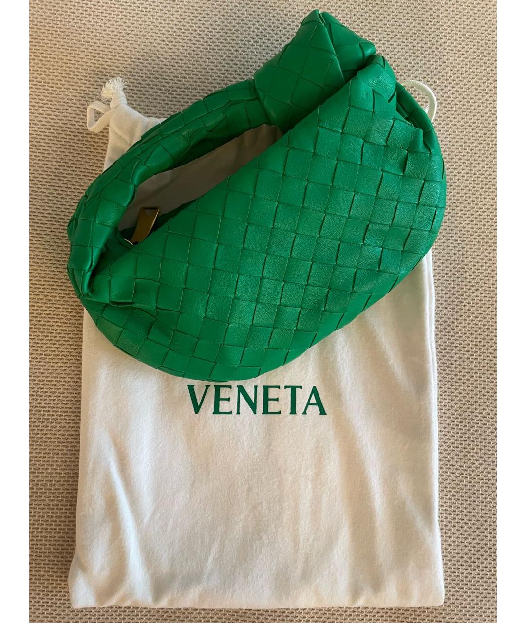 BOTTEGA VENETA Зеленая кожаная сумка через плечо, фото 2