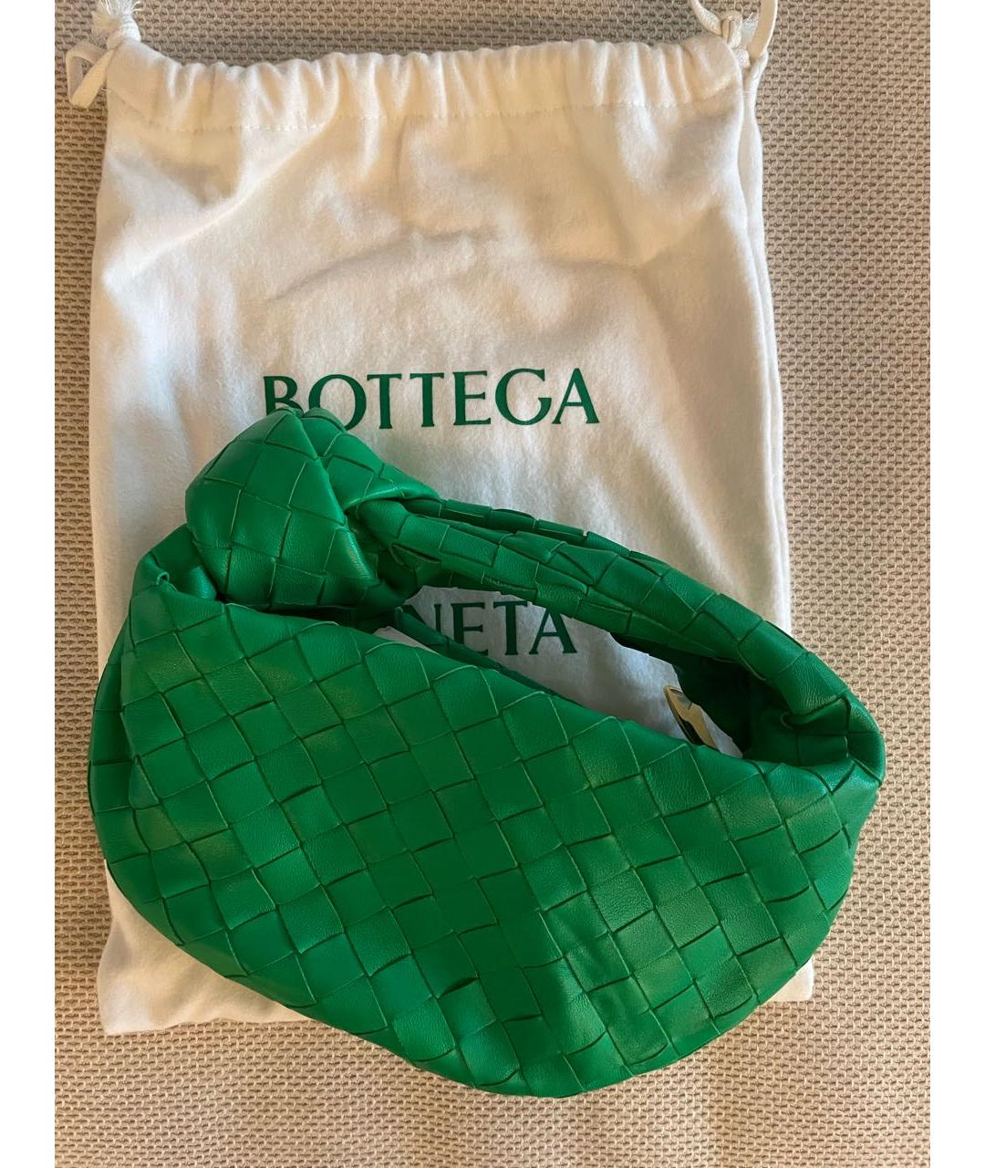 BOTTEGA VENETA Зеленая кожаная сумка через плечо, фото 5