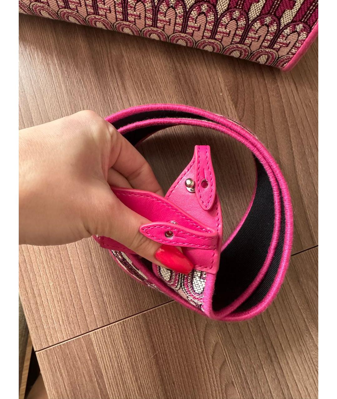 FURLA Фуксия тканевая сумка тоут, фото 6