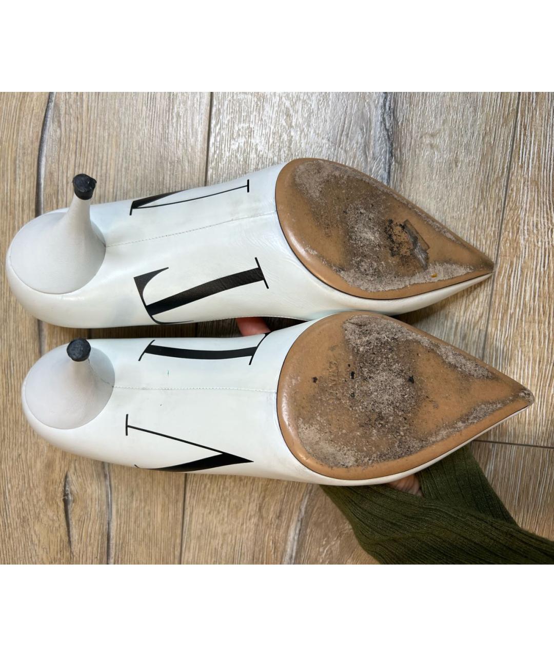 VALENTINO Белые кожаные туфли, фото 3