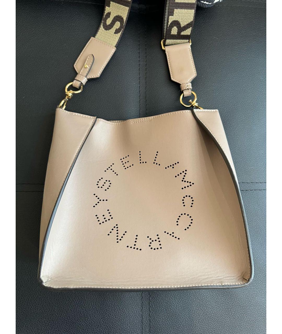 STELLA MCCARTNEY Бежевая сумка тоут из искусственной кожи, фото 2