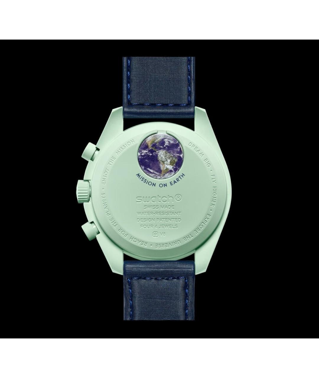 OMEGA Зеленые керамические часы, фото 2