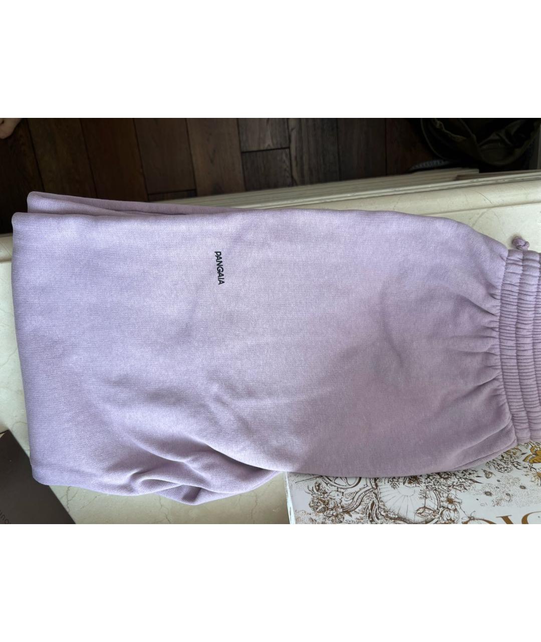 THE PANGAIA Фиолетовые хлопковые спортивные брюки и шорты, фото 3