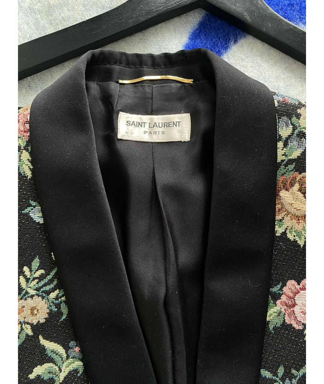 SAINT LAURENT Черный полиэстеровый жакет/пиджак, фото 3