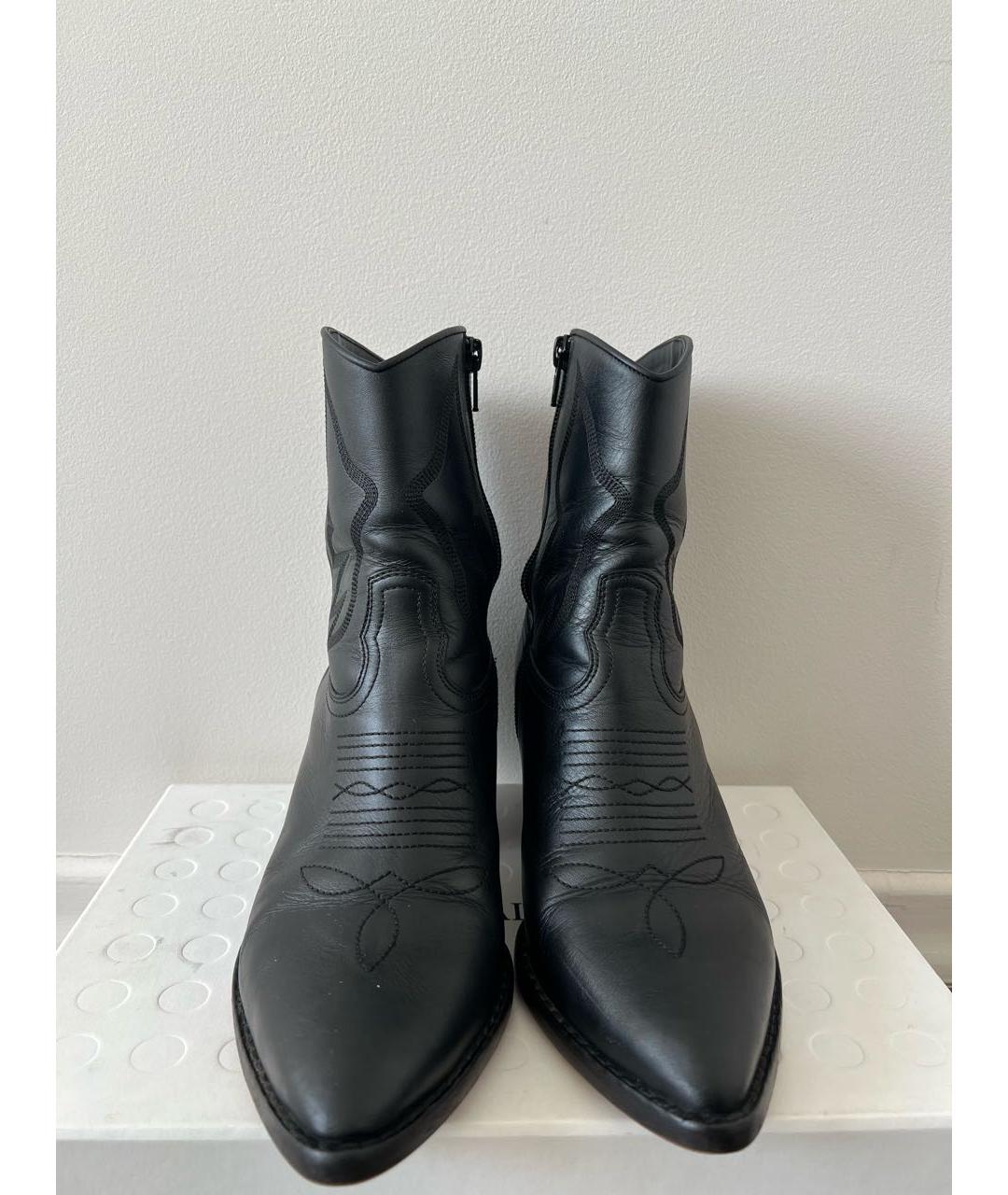 VALENTINO Черные кожаные ботинки, фото 2