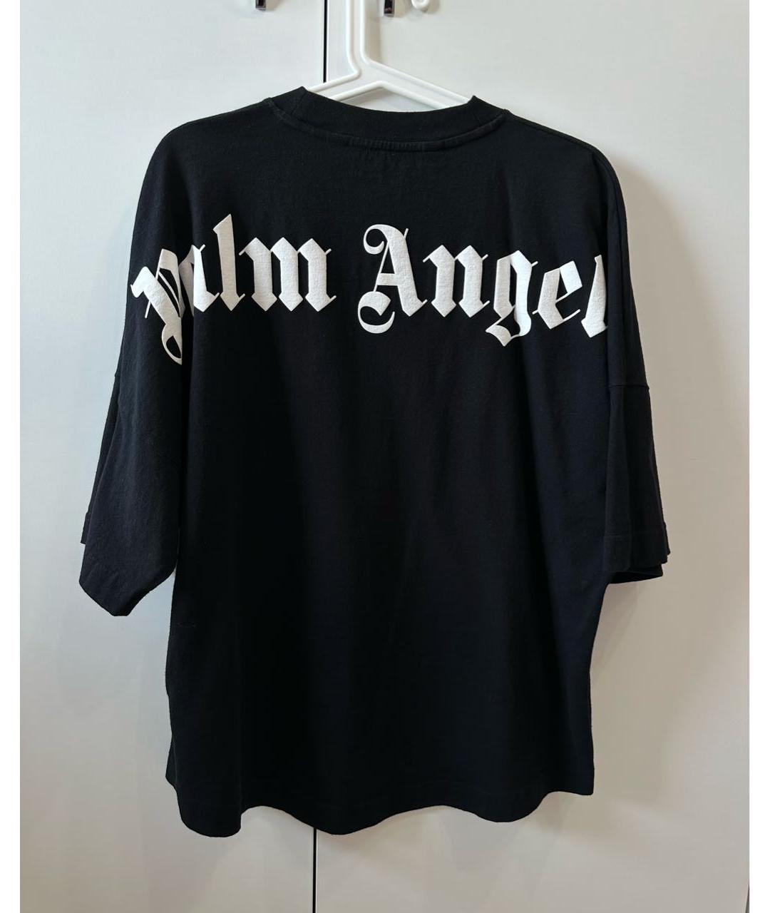PALM ANGELS Черная хлопковая футболка, фото 2