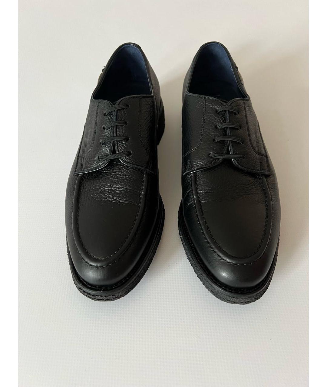 ZILLI Черные кожаные туфли, фото 2