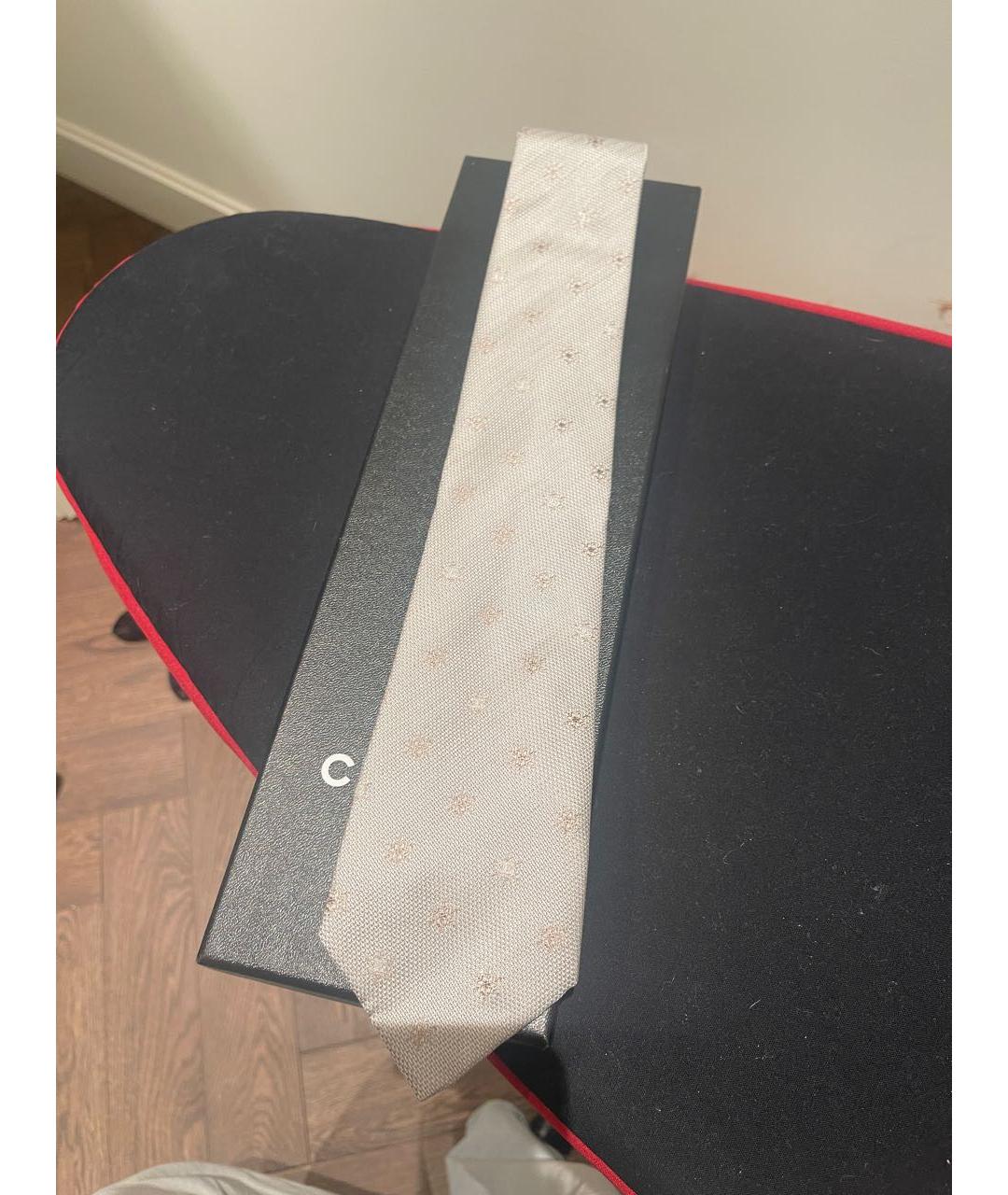 CHANEL PRE-OWNED Серый шелковый галстук, фото 5