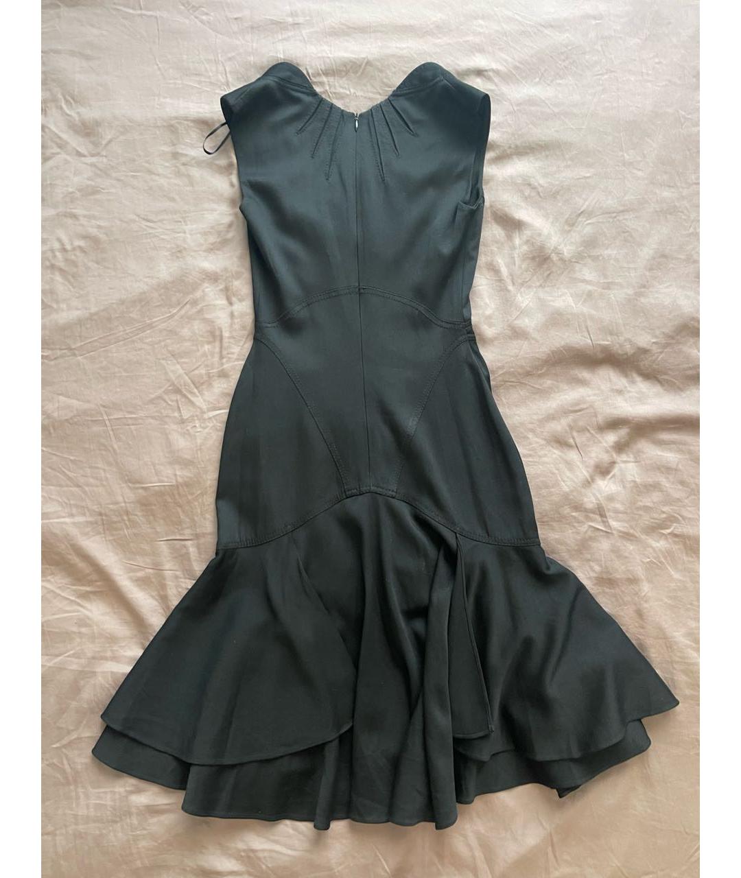 ZAC POSEN Черное шерстяное коктейльное платье, фото 2