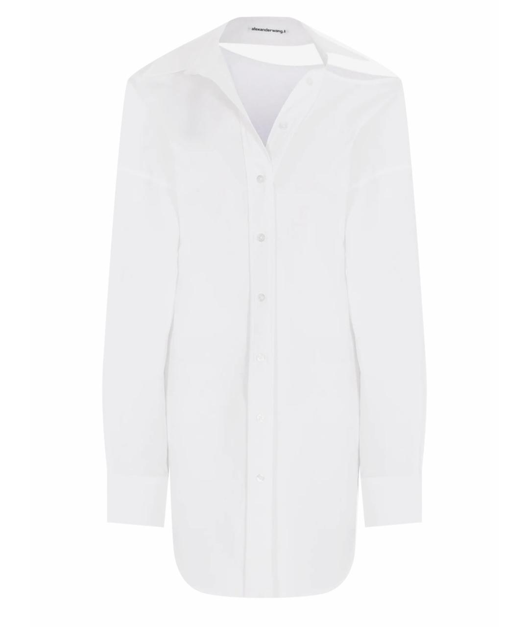 ALEXANDER WANG Белое хлопко-эластановое повседневное платье, фото 1