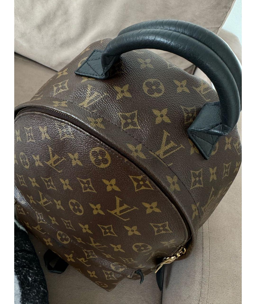 LOUIS VUITTON Коричневый кожаный рюкзак, фото 7