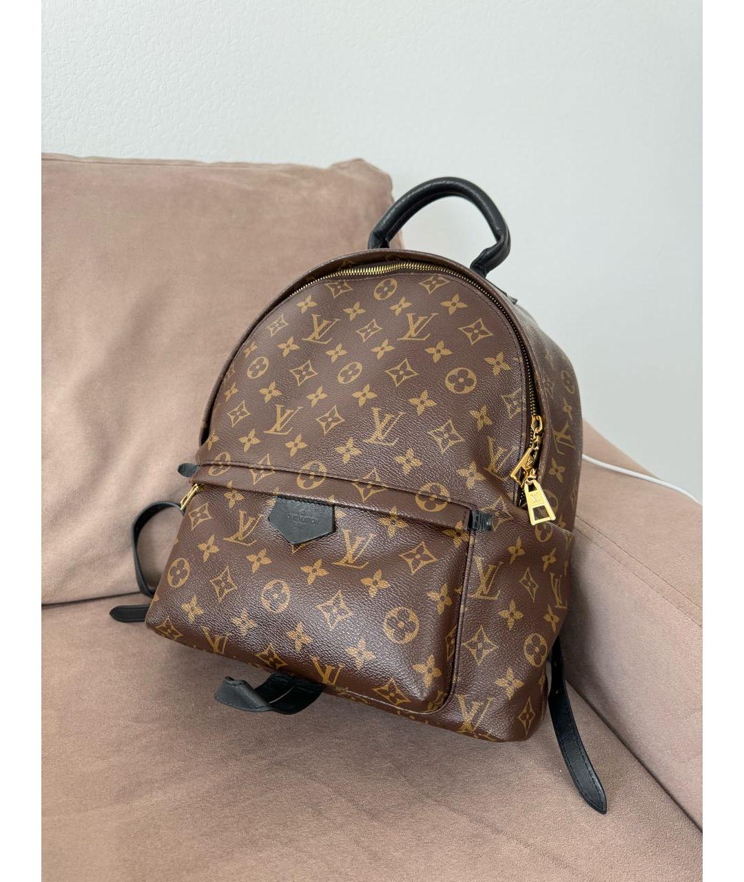 LOUIS VUITTON Коричневый кожаный рюкзак, фото 2