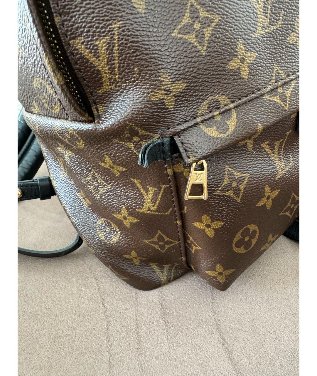 LOUIS VUITTON Коричневый кожаный рюкзак, фото 6