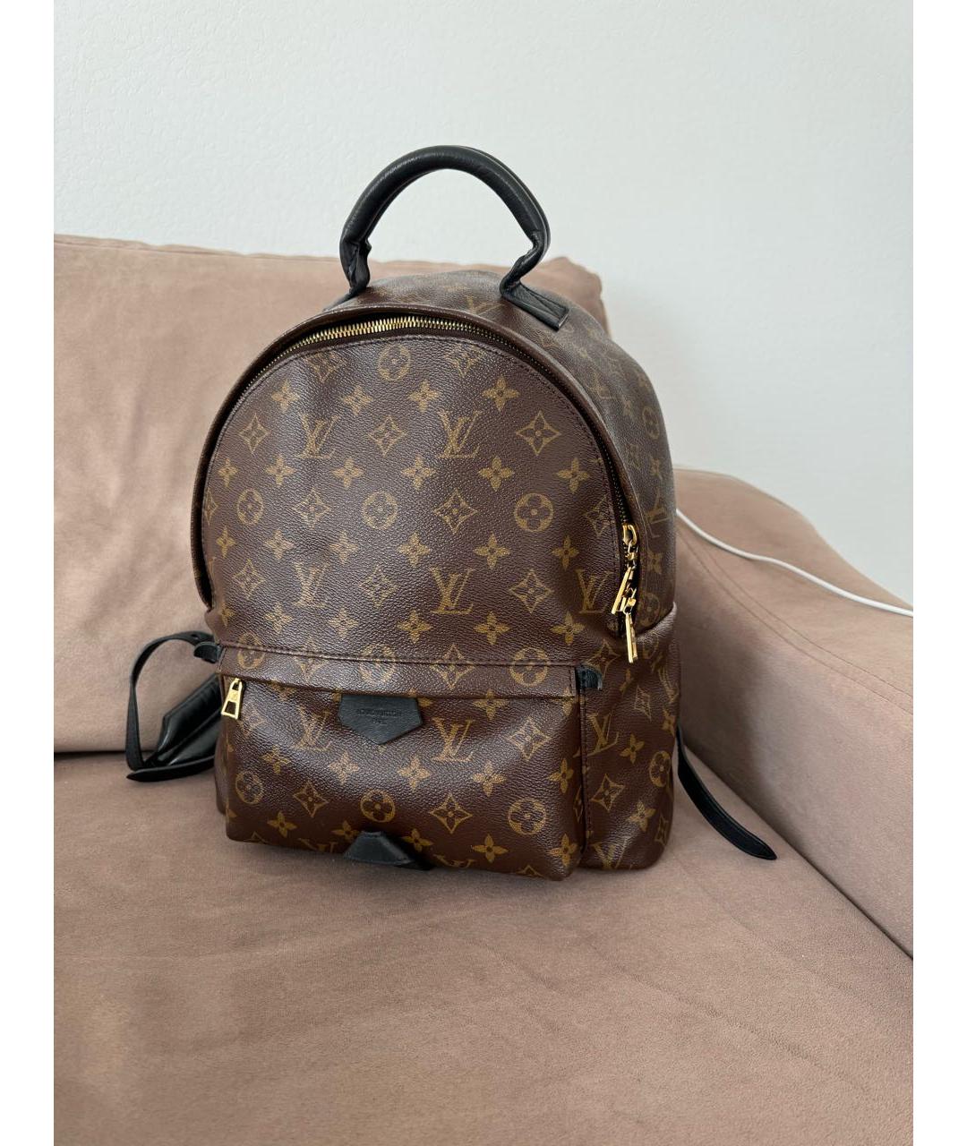 LOUIS VUITTON Коричневый кожаный рюкзак, фото 8