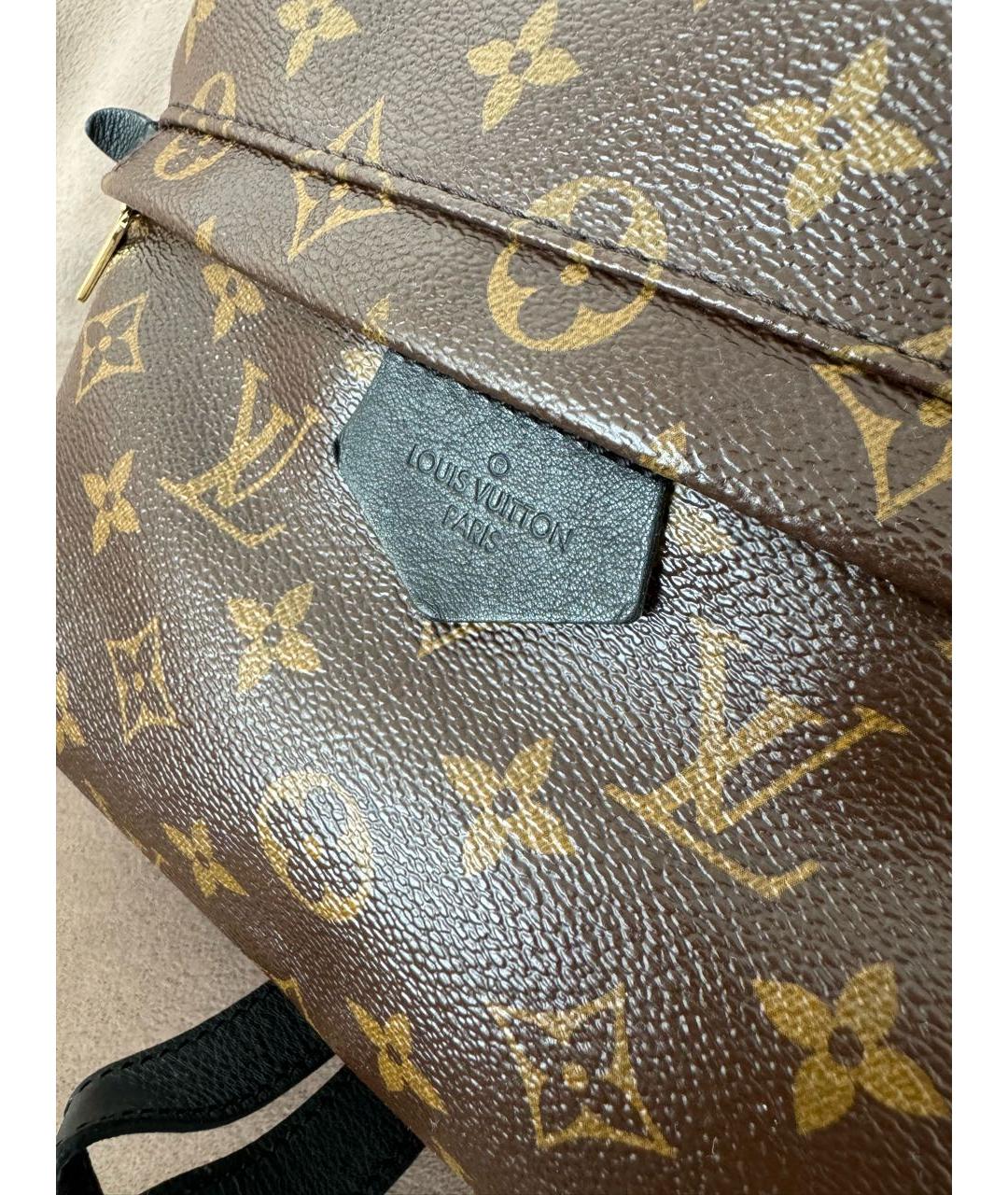 LOUIS VUITTON Коричневый кожаный рюкзак, фото 5