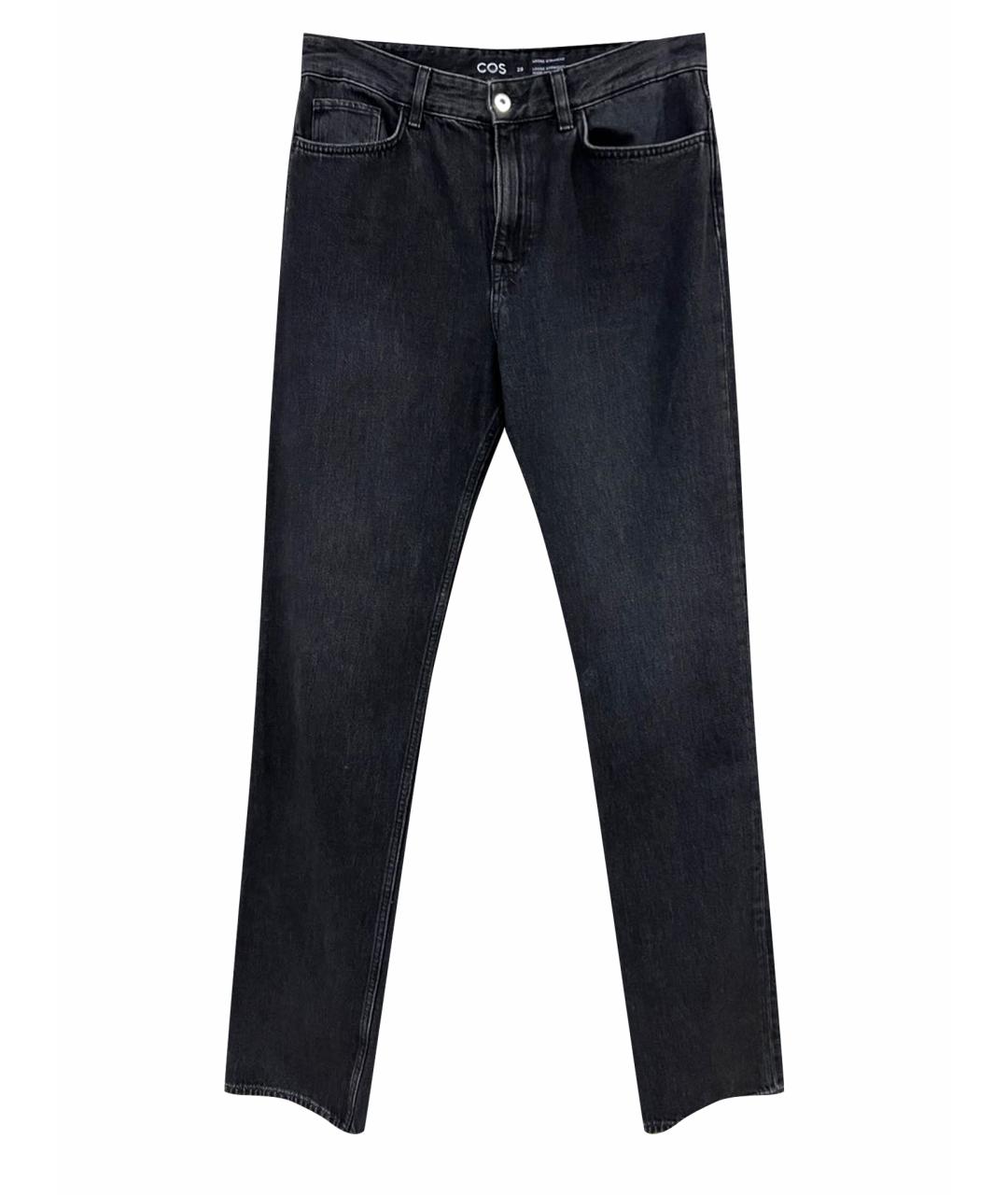 COS Черные хлопковые прямые джинсы, фото 1
