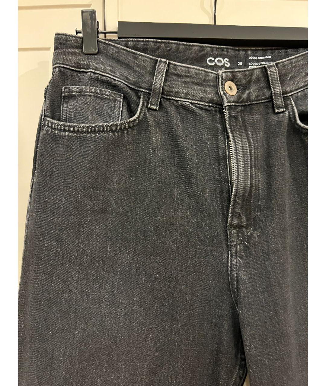 COS Черные хлопковые прямые джинсы, фото 4