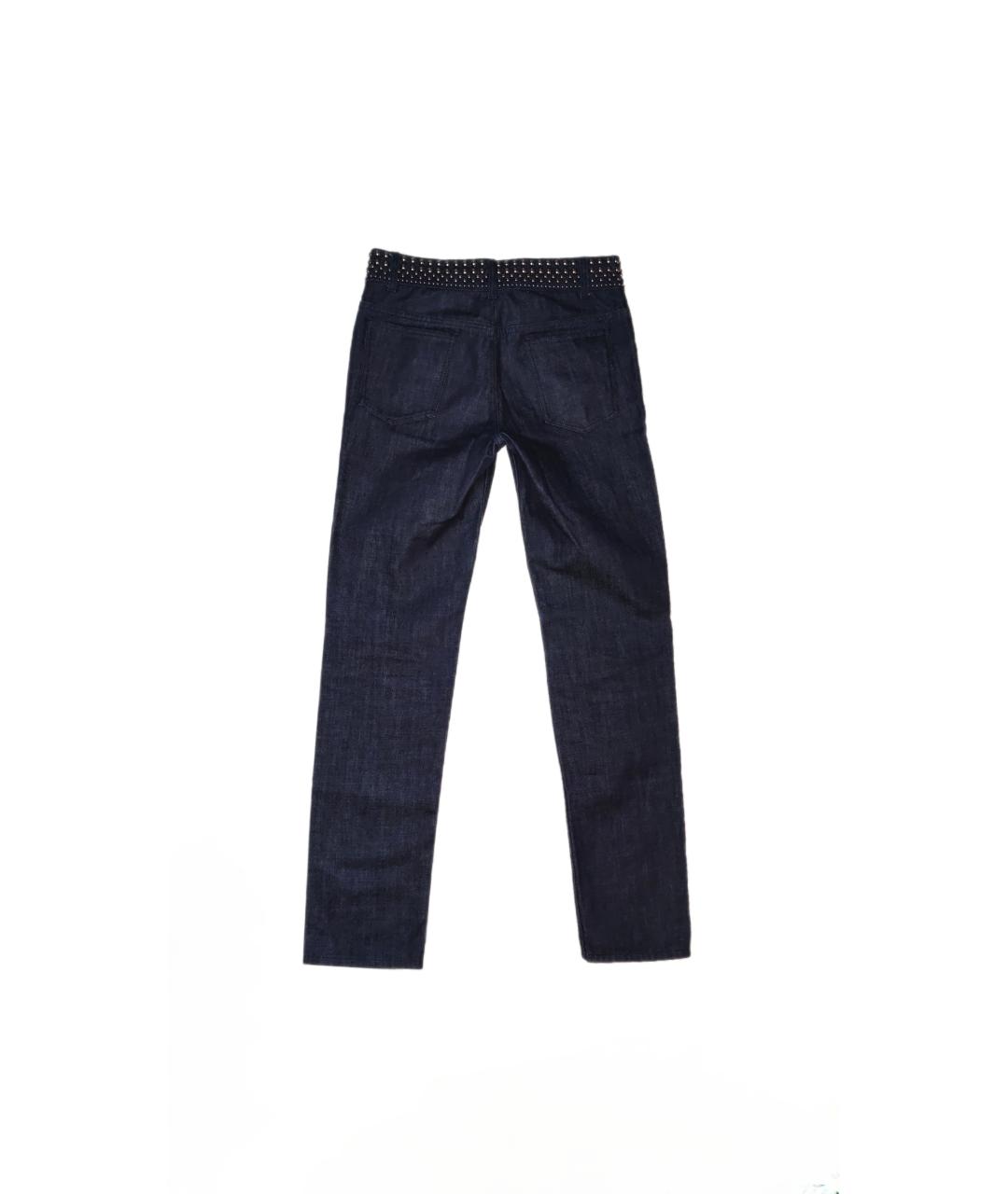 PRADA Темно-синие хлопковые джинсы скинни, фото 2
