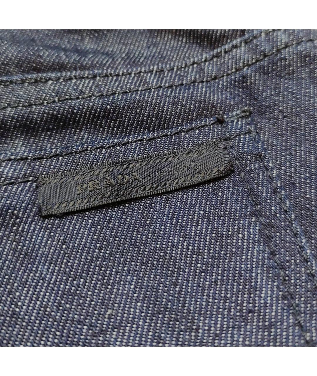 PRADA Темно-синие хлопковые джинсы скинни, фото 6