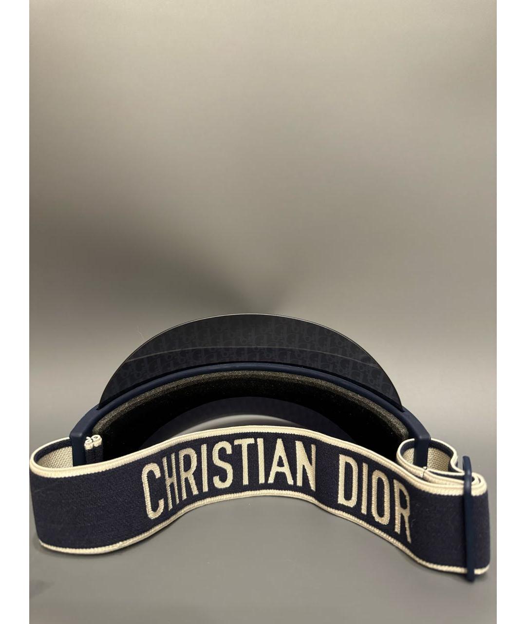 CHRISTIAN DIOR Темно-синие пластиковые солнцезащитные очки, фото 3